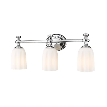 Z-Lite Orion 3 Light Vanity, 22in. W x 5.25in. L, Chrome 1102-3V-CH